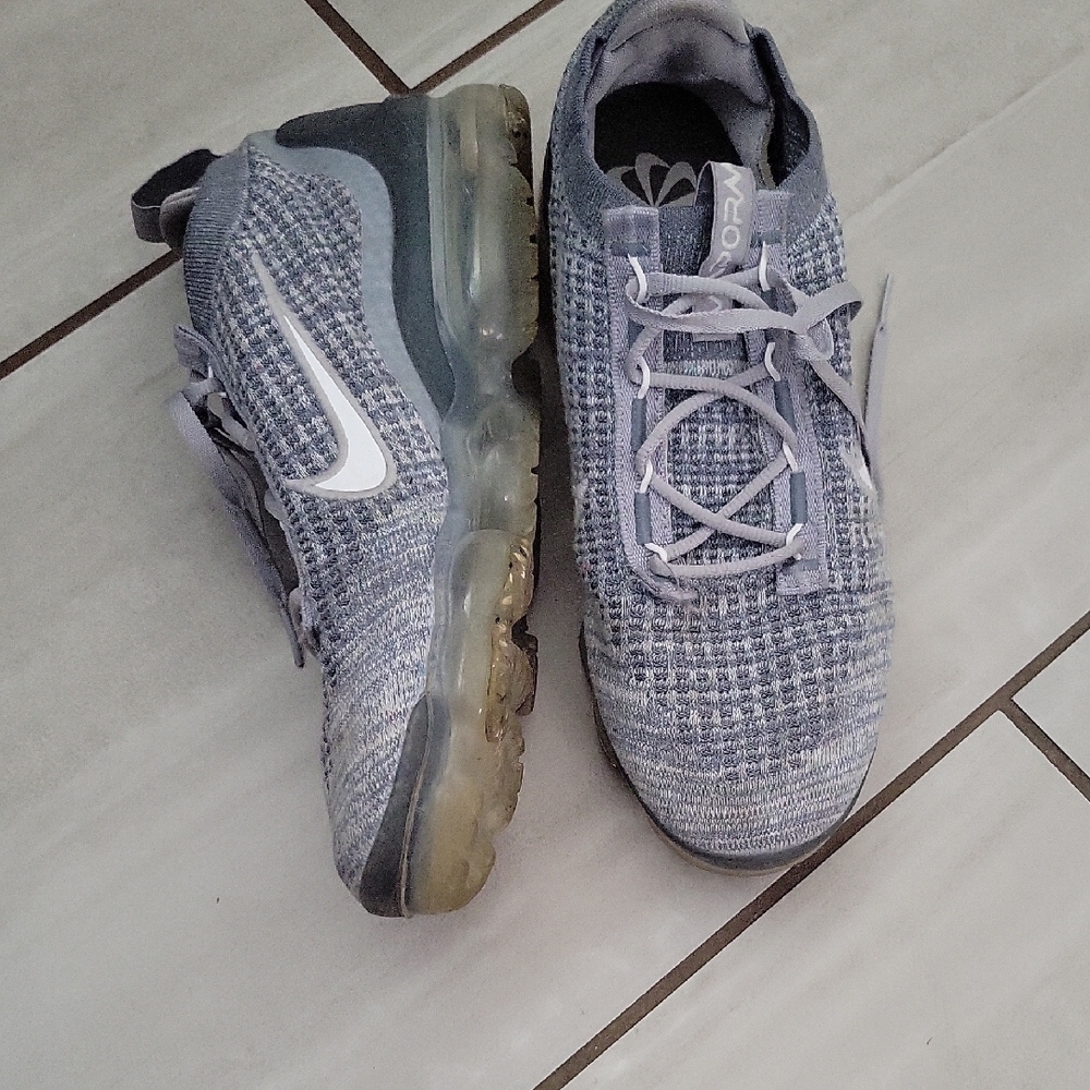 Nike Blue and White Knit Sneakers